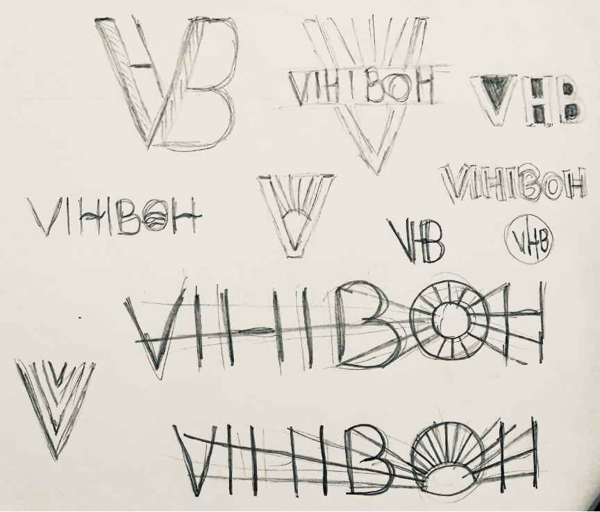 logo sketches for brand identity project
