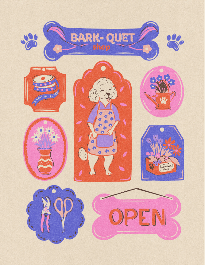 pets and dogs surface design