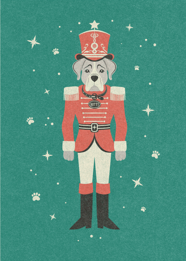 holiday Christmas pet illustration