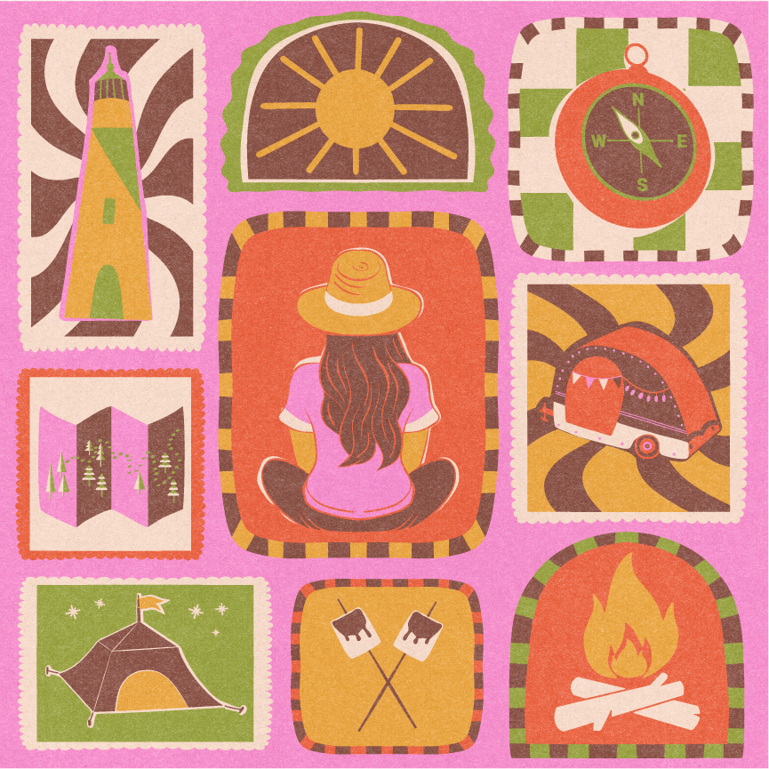 Camping surface pattern design