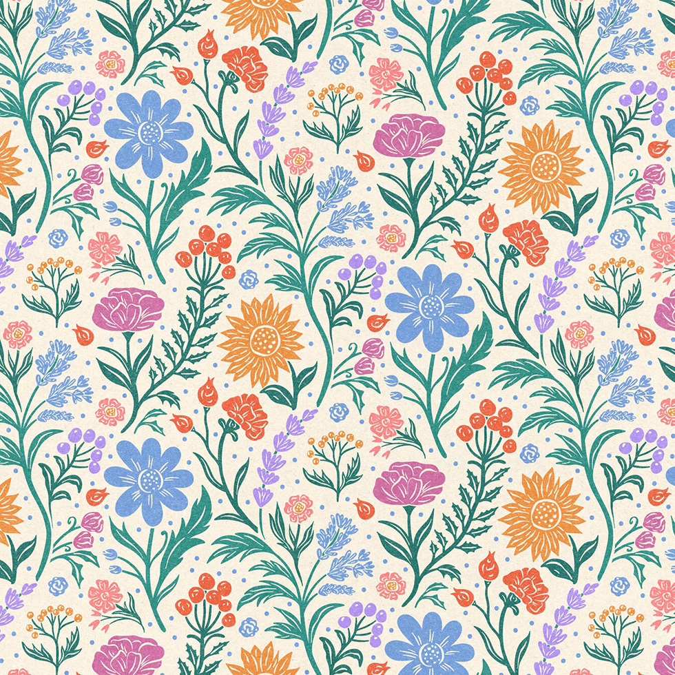 floral surface pattern design